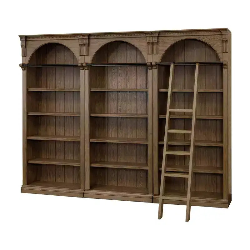 94 Traditional Tall Bookcase Wall, Stratton Collection Brown - Martin Furniture