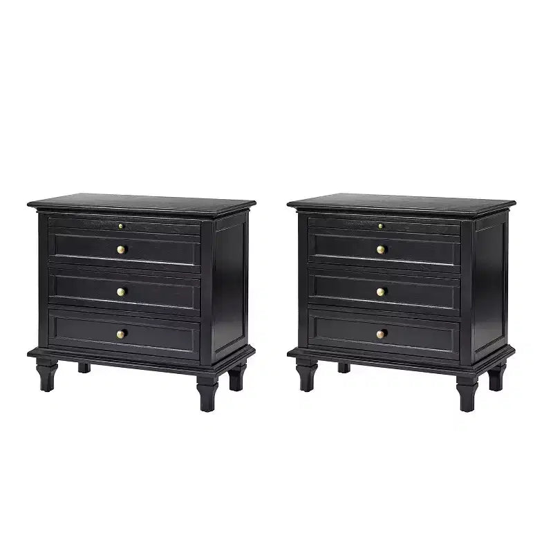 Giorgio 3 - Drawer end table with Built-In Outlets Set of 2|HULALA HOME