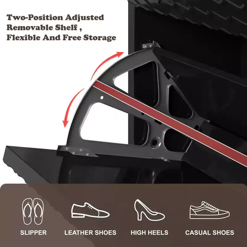 CLIHOME 24 Pair Entryway Shoe Storage Organizer Cabinet Flip Drawers Closet Shoe Rack Shelf Organizer