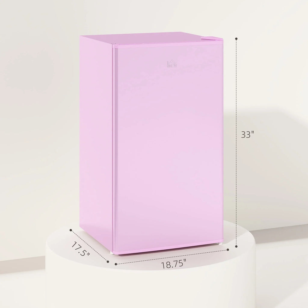 HOMCOM Mini-réfrigérateur de 90,6 L avec congélateur, Réfrigérateur compact à porte unique avec thermostat réglable pour chambre
