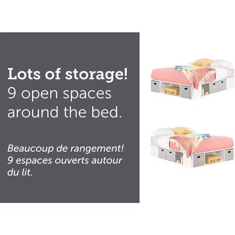 HomeStock Storage Beds made of Particle Board Bed Frame