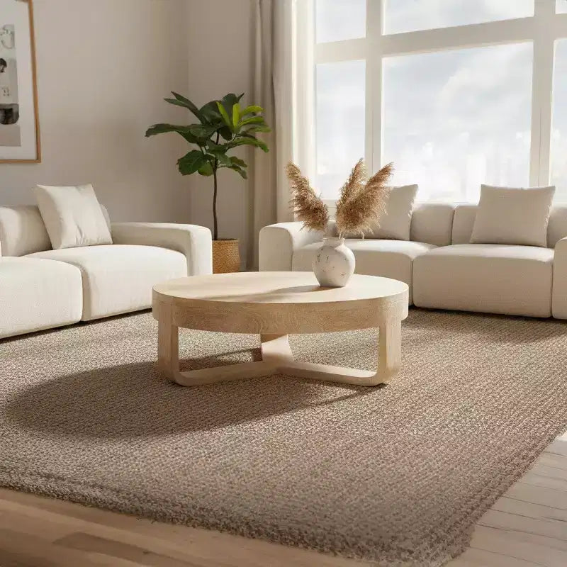 Royal Hampton 32 Inch Round Top Coffee Table with Open Sled Base