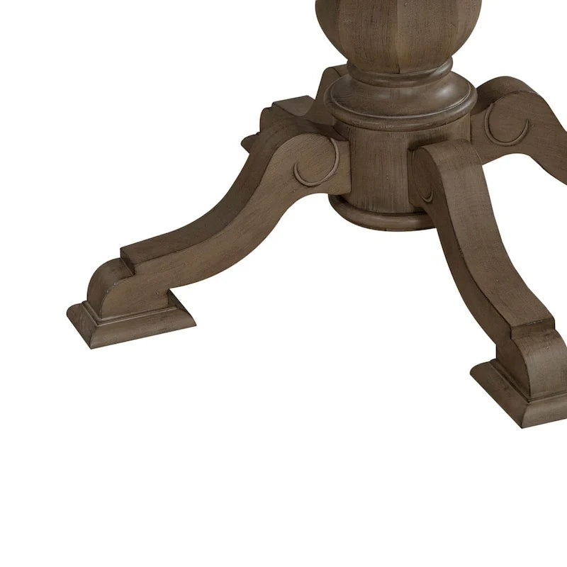 Magnolia Manor Round Pedestal Dining Table with Expandable Leaves - 2 Finishes