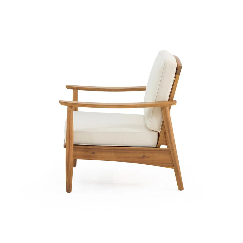 Willowbrook Outdoor Acacia Wood 4 Seater Chat Set by Christopher Knight Home