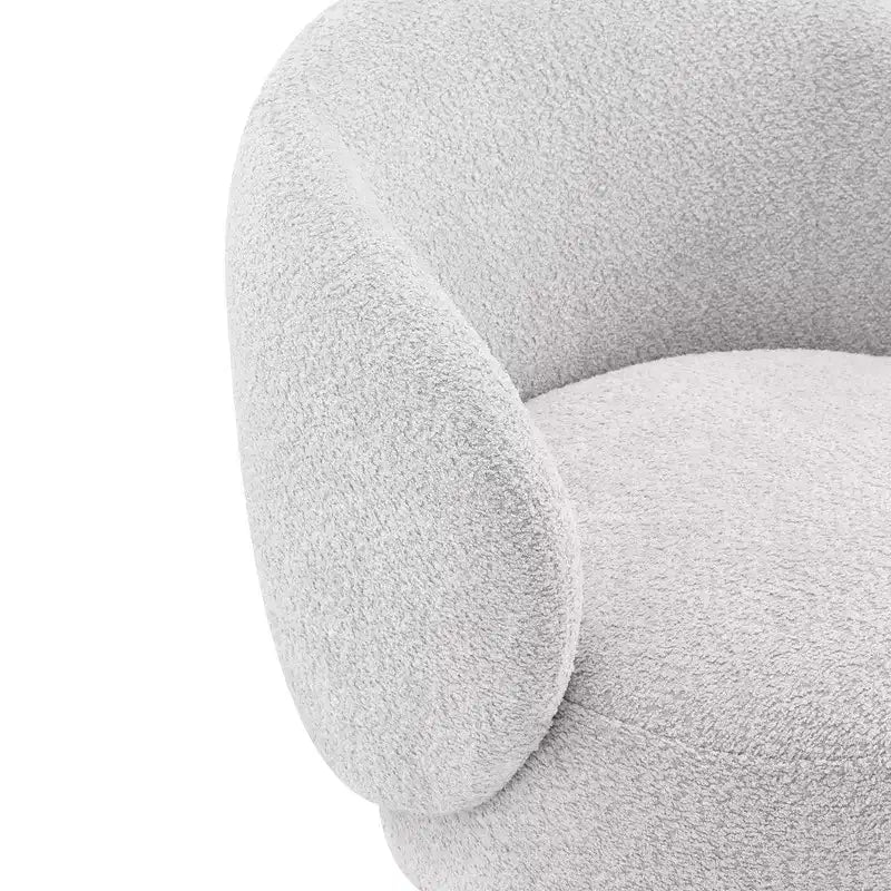Spruce&Spring Upholstered Swivel Accent Barrel Chair with Wood Base