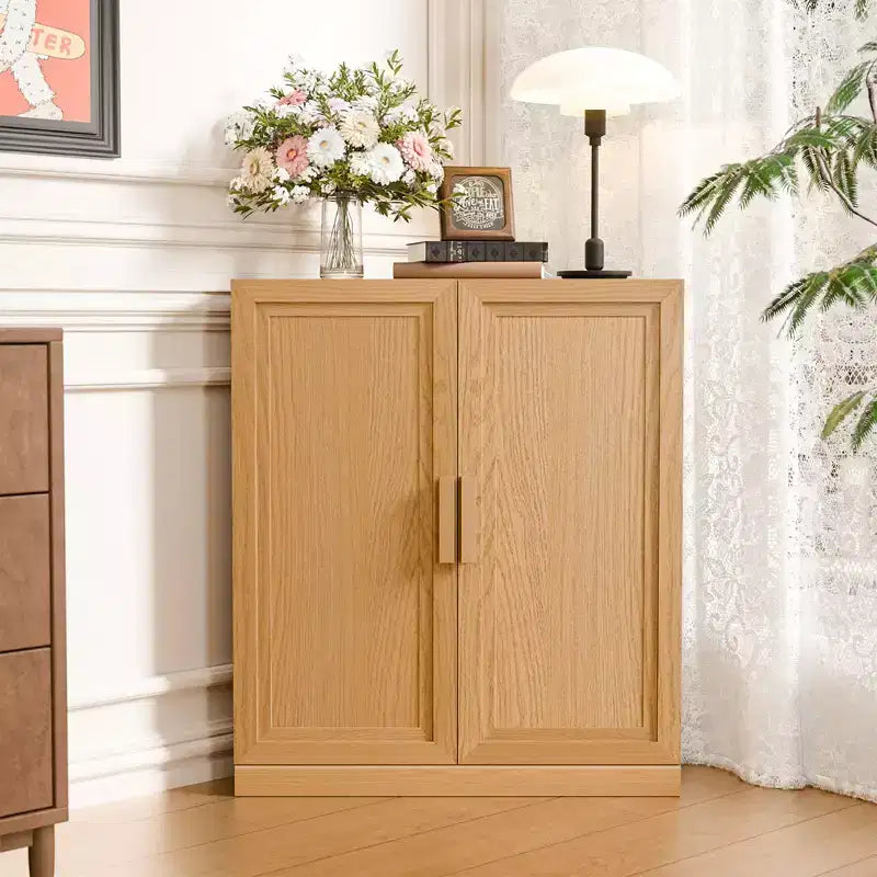 Dovelina Corner Cabinet with Adjustable Shelves Sideboard Buffet Wine Cabinet Kitchen and Dining Cabinet with Wood Doors - 31H x 31W, 36H x 31W