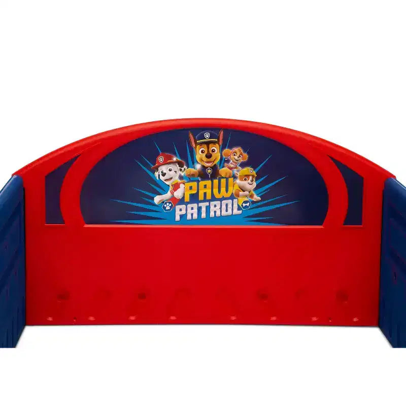 Delta Children Plastic Sleep and Play Toddler Kids' Bed with Attached Guardrails - PAW Patrol