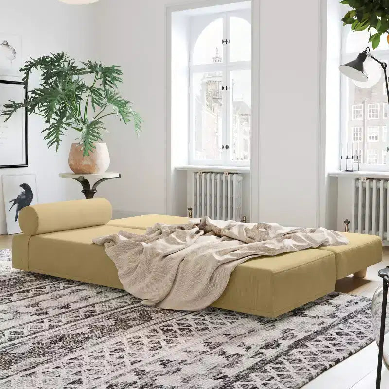 Daybed / Fold-Out Queen-Size Sleeper - Microvelvet