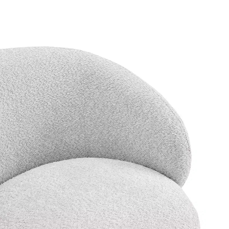 Spruce&Spring Upholstered Swivel Accent Barrel Chair with Wood Base