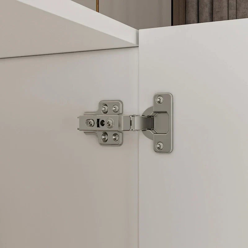 Modern Freestanding Solid Wood Wardrobe Closet With Storage Shelves