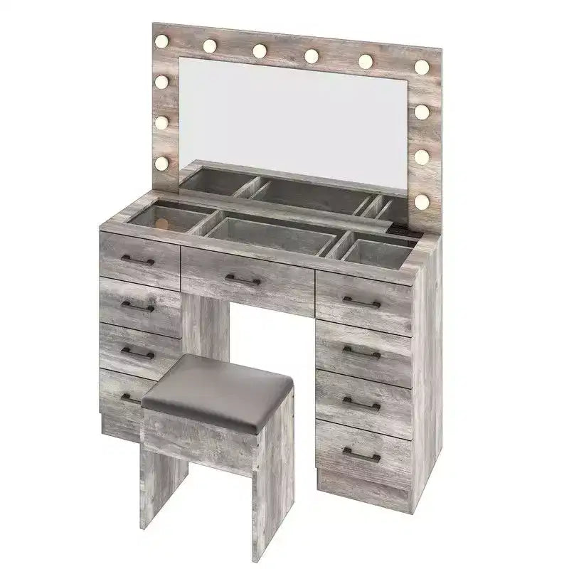 Ensemble de coiffeuse blanche