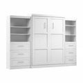 Murphy Bed and Two Shelving Units with Drawers 126-Inch Wall Bed