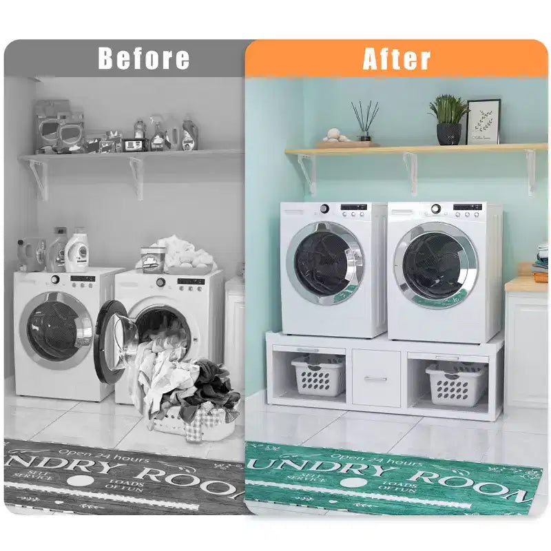 GDLF Washer and Dryer Pedestals, Universal Washer and Dryer Stand with Pull-Out Shelf,White