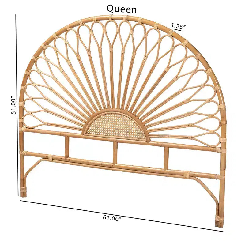 Natural Rattan Headboard, Brown