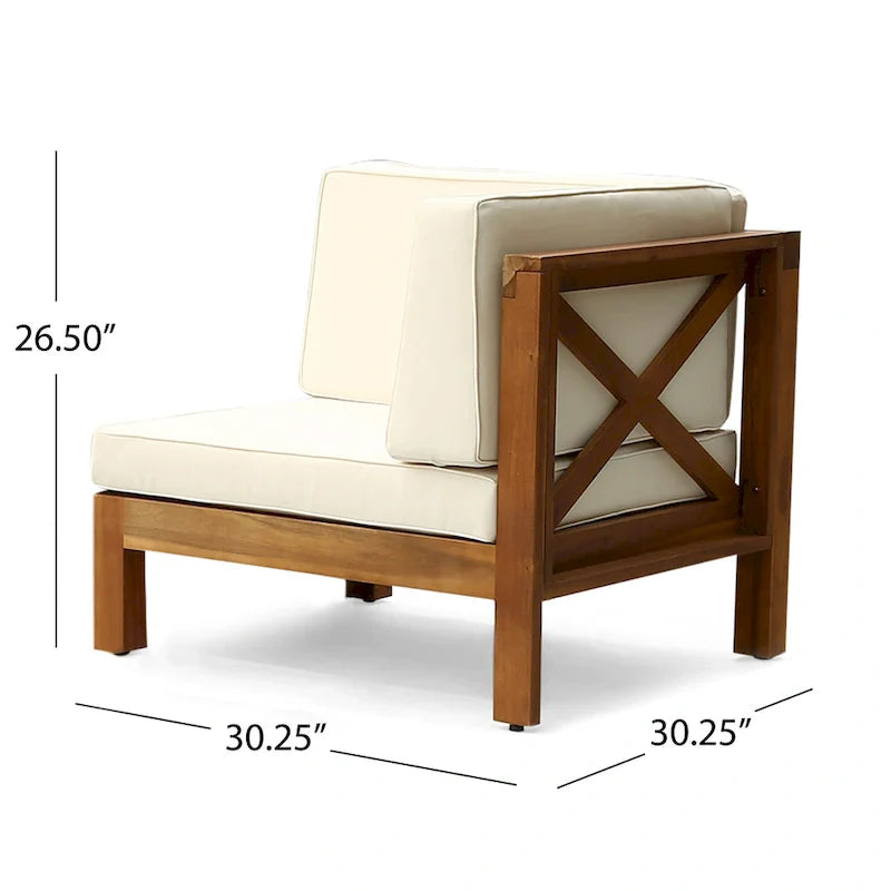 Brava Outdoor Acacia Wood 6-piece Chat Set by Christopher Knight Home