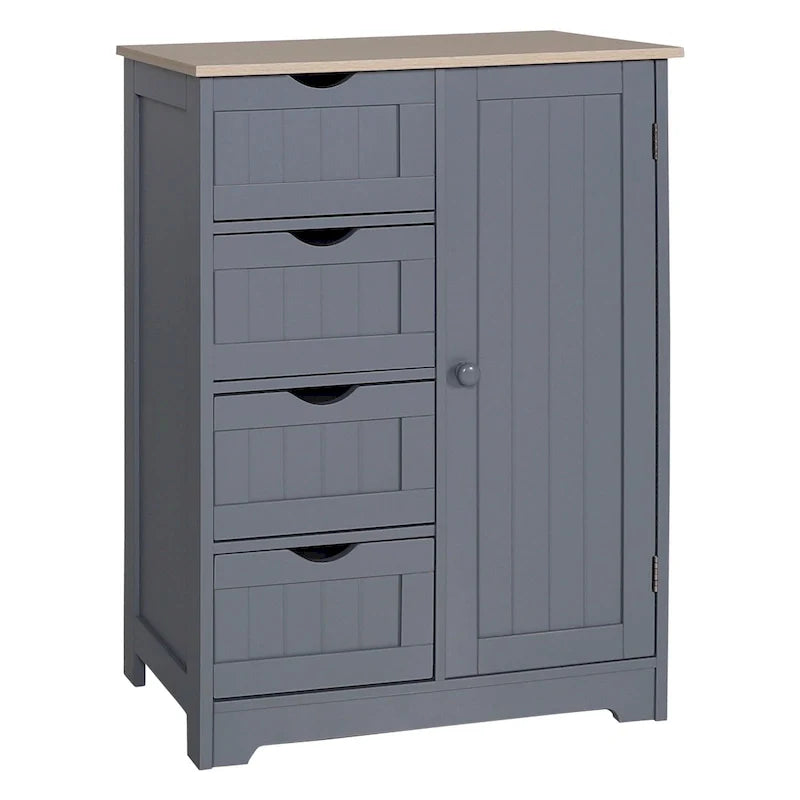 VEIKOUS Bathroom Floor Storage Cabinet with 4 Drawers