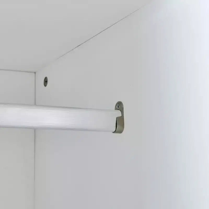 Lit escamotable mural simple, cadre de lit escamotable en bois avec armoire intégrée, tiroirs de rangement et étagères ouvertes, blanc - ModernLuxe