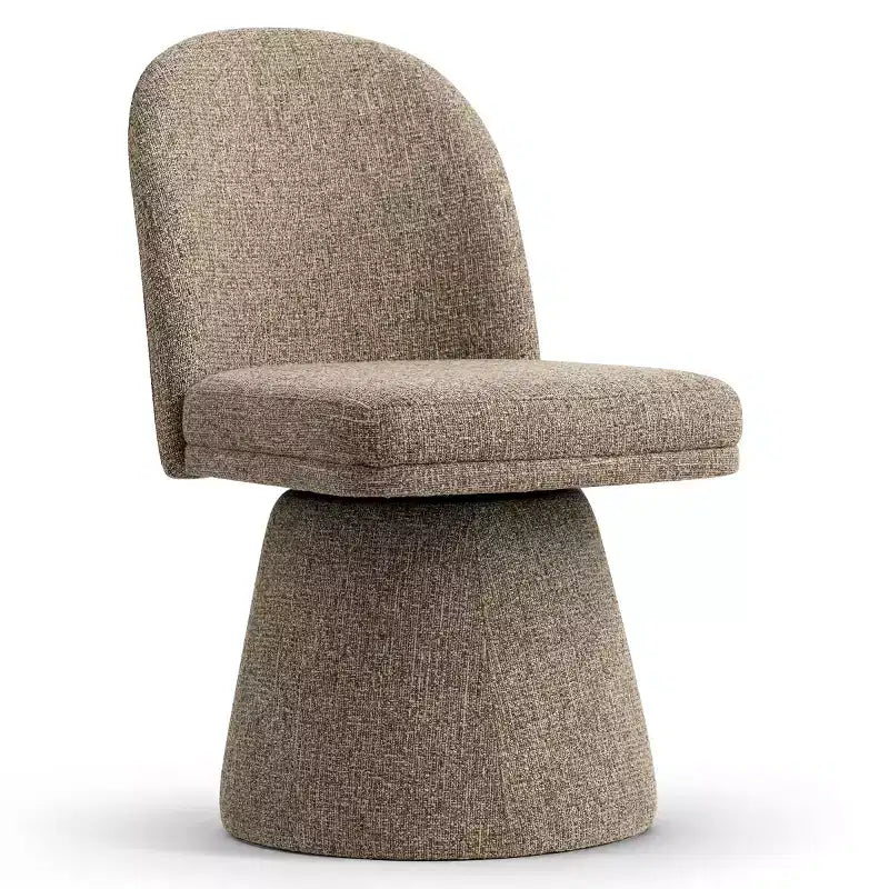 Set of 6 Modern 360 Swivel Armless Dining Chairs with Pedestal-style Base, Elegant Accent Chairs for Kitchen, Dining Room, or Office-Panipeachy