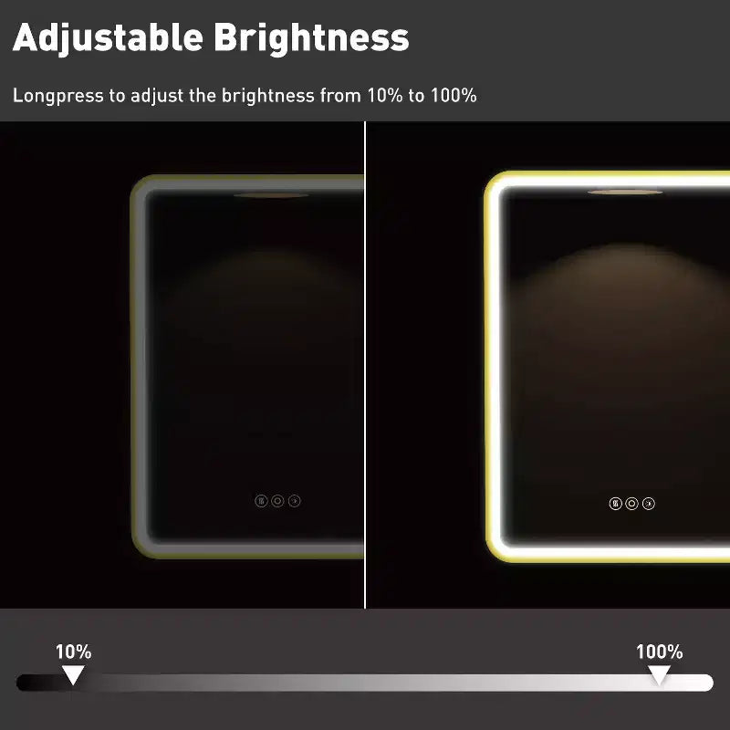Black / White / Gold LED Medicine Cabinet, Single Door, Left or Right Hinge, Recessed or Wall-Mounted