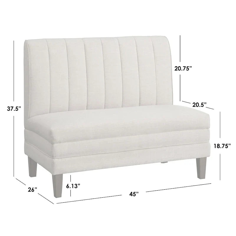 Ensemble de banquette rembourrée 3 pièces Lifestorey Kerrington à dossier capitonné