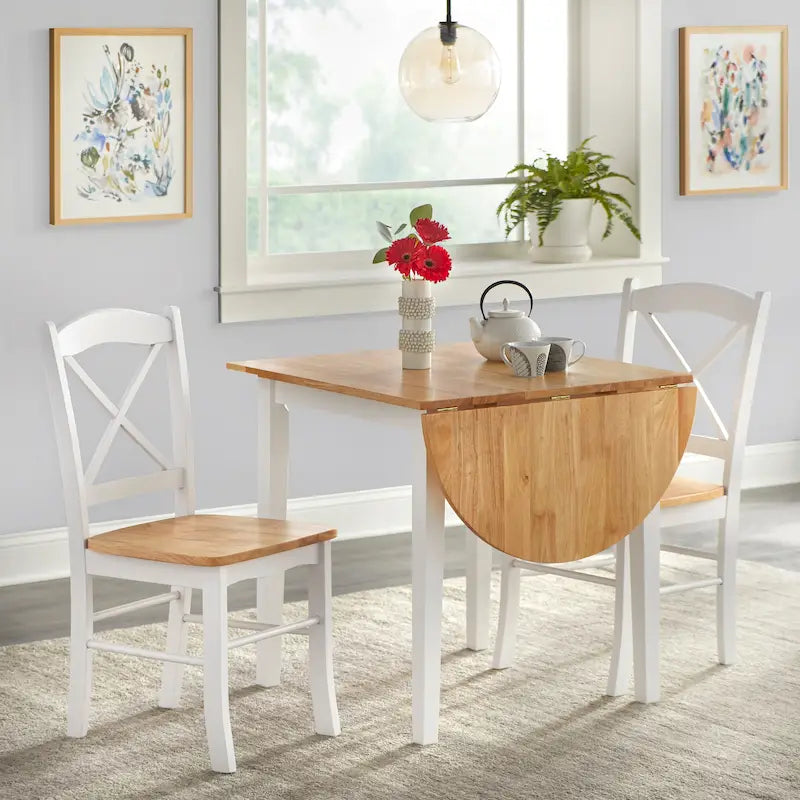 Simple Living Country Cottage Drop Leaf 3-piece Dining Set