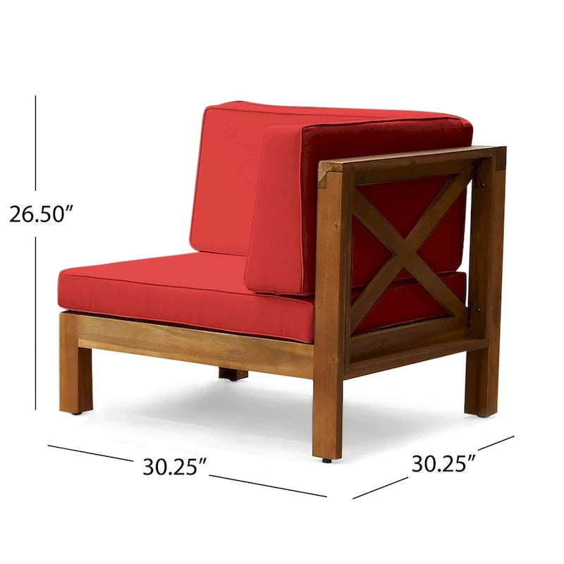 Brava Outdoor Acacia Wood 6-piece Chat Set by Christopher Knight Home