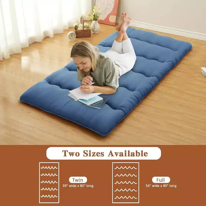 Japanese Futon Mattress, Foldable Floor Sleeping Pad, Tatami Mat for Home, Camping Mattress