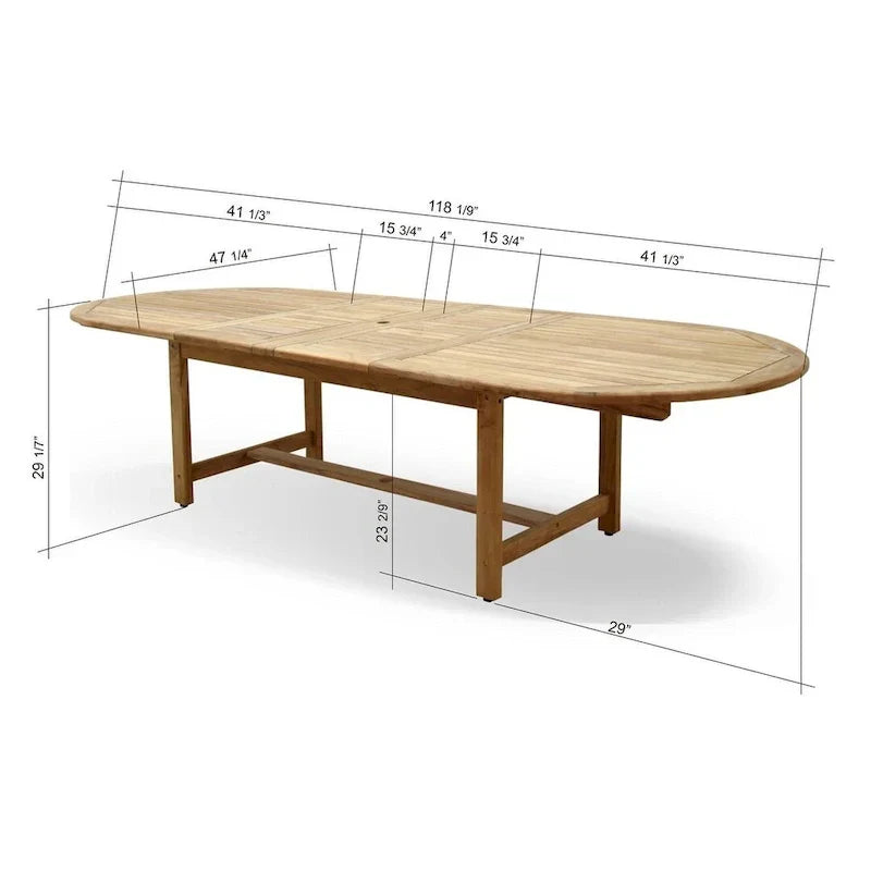 Amazonia Teak Sessa 13 piece Extendable Patio Dining Set - 13 Piece