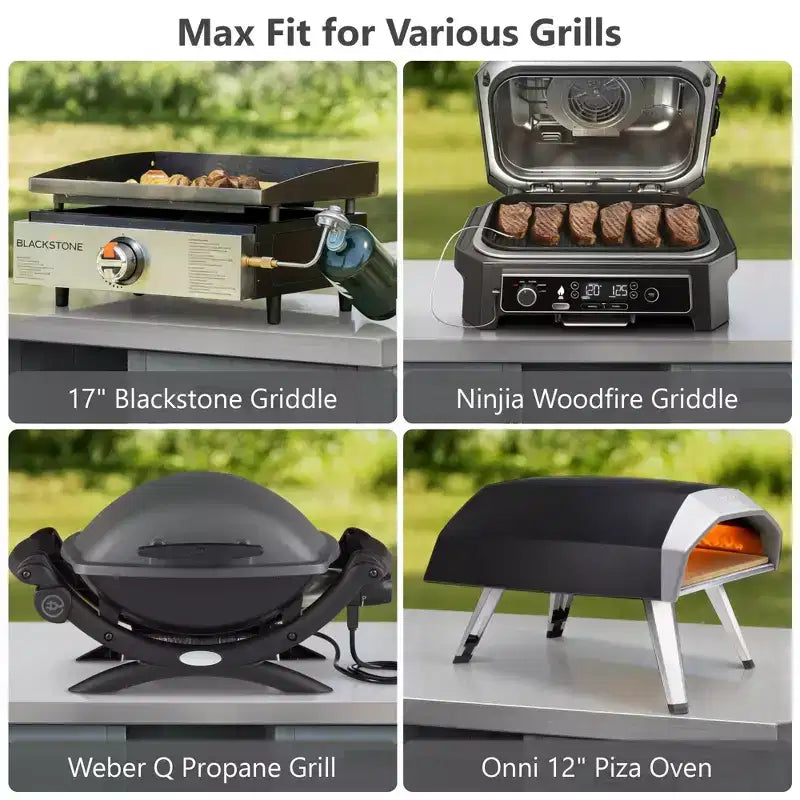 FAMYYT 78.3-Inch Outdoor Kitchen Island with Stainless Steel Countertop, Foldable BBQ Station, and Storage Cabinets, Grey Blue