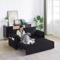 64.5 3-in-1 Convertible Corduroy Sleeper Sofa Bed with Pullout Bed
