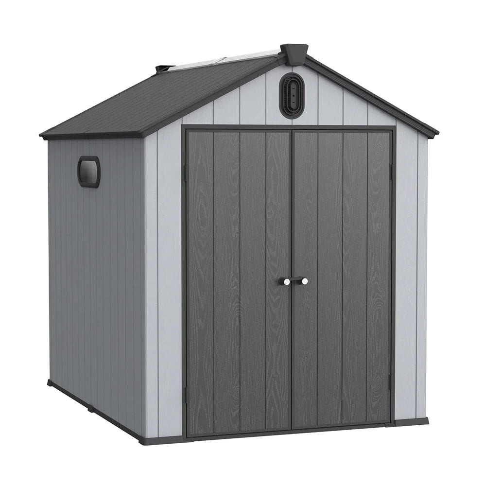 Abri de jardin en résine toutes saisons avec plancher, 1,8 m x 1,2 m/1,8 m x 2,4 m/2,4 m x 1,8 m/2,4 m x 3 m, Spire Tool Shed