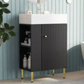 21.6 white Bathroom vanity, Combo Cabinet, Bathroom Storage Cabinet, Single Ceramic Sink, Left side storage