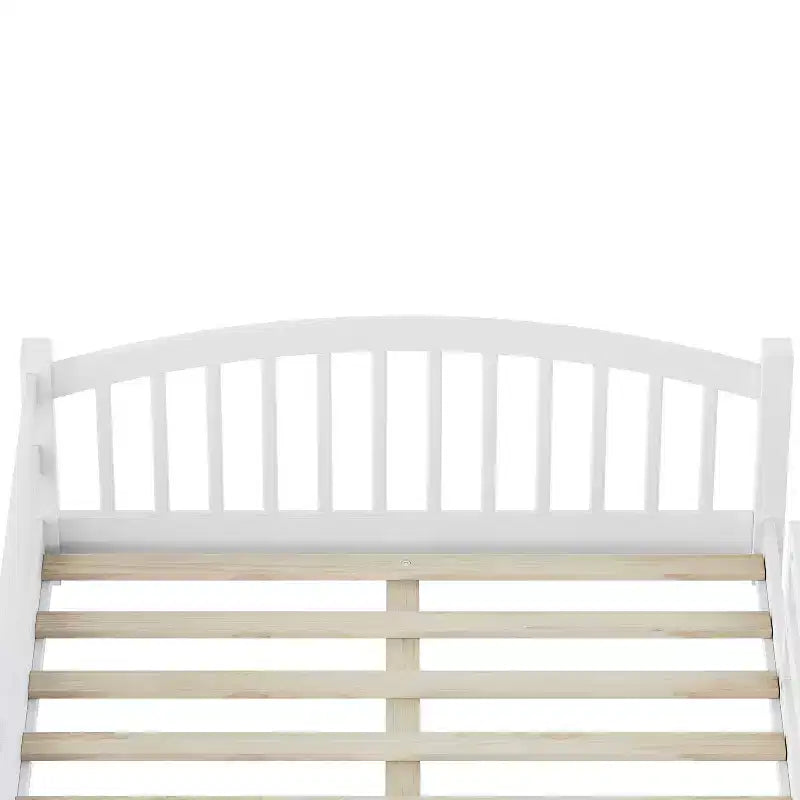 Luxystar Full Size Montessori Low Profile Bed with Safety Rails and Headboard