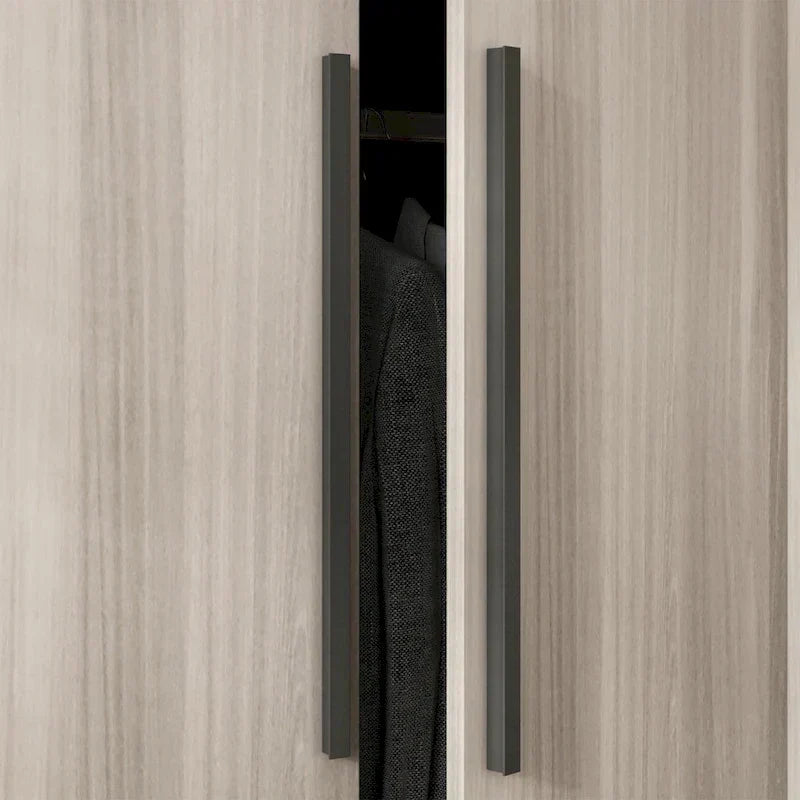 Modern Freestanding Solid Wood Wardrobe Closet With Storage Shelves