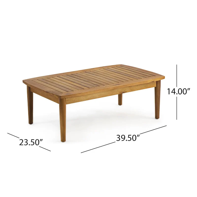 Willowbrook Outdoor Acacia Wood 4 Seater Chat Set by Christopher Knight Home
