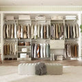 Freestanding Closet System with 8 Hannging Rods and Drawers, Hanging Closet Organizer with 10 Shelves