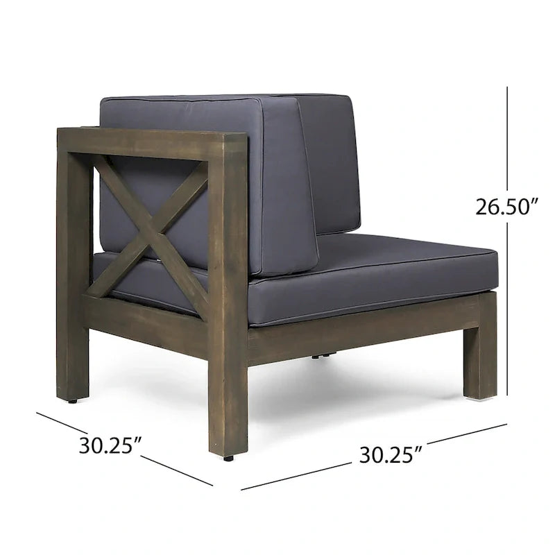 Brava Outdoor Acacia Wood 6-piece Chat Set by Christopher Knight Home