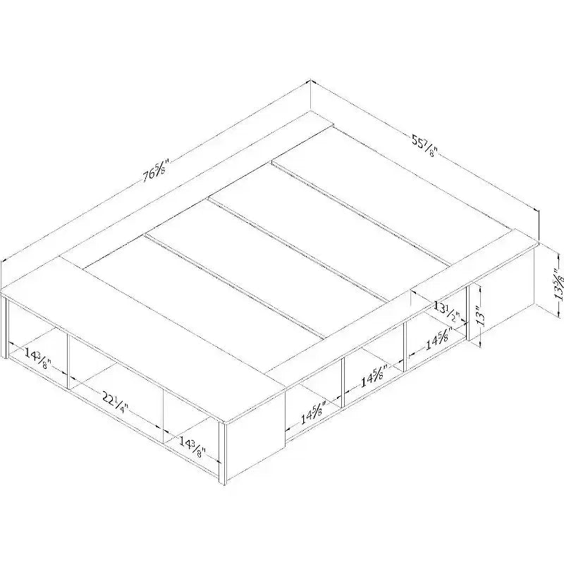 HomeStock Storage Beds made of Particle Board Bed Frame
