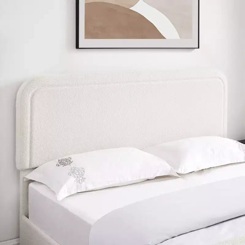 Modern Boucle Upholstered Queen Size Bed with Storage Drawers