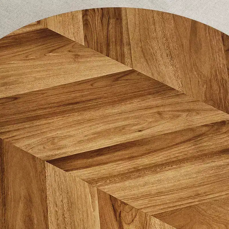30 Inch Round Industrial Coffee Table 2-Tier with Adjustable Feet Wood Grain Shelf Flame Design Easy Assembly Living Room