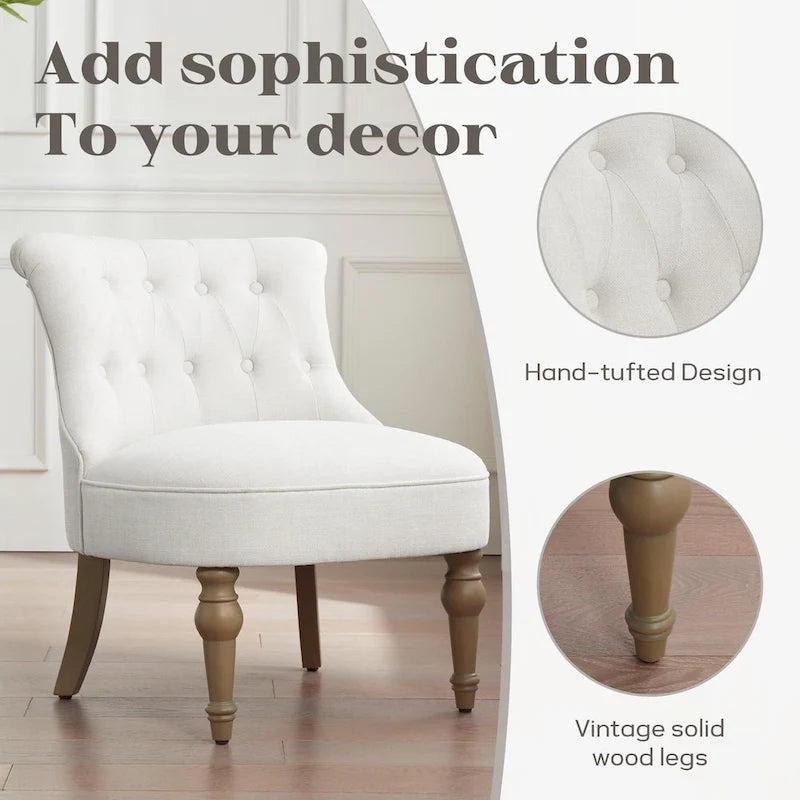 Living Room Armless Accent Comfy Chair