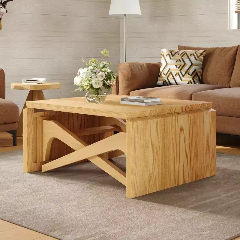 2 in 1 Coffee Table, Expandable Dining Table, Adjustable Height Table for Home & Office, Space Saving - ModernLuxe