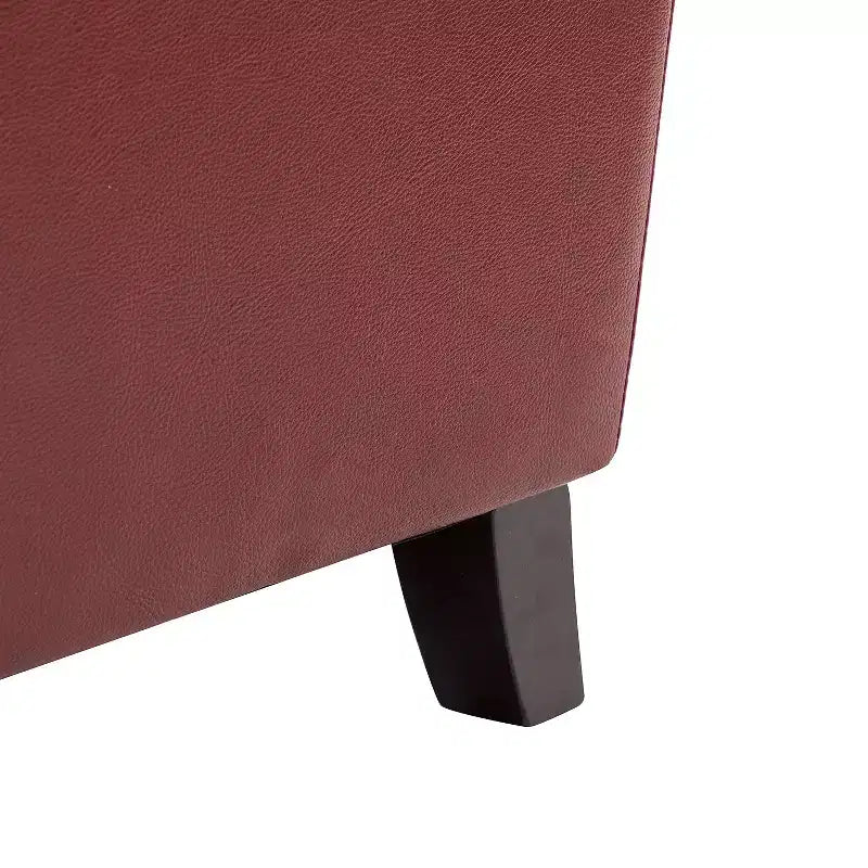 Set of 2 Elisabete Modern Wingback Genuine Leather Recliner with Vintage Nail Head Trim for Living Room and Bedroom| ART OF LIVING DESIGNS