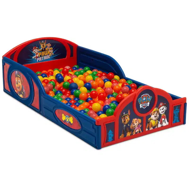 Delta Children Plastic Sleep and Play Toddler Kids' Bed with Attached Guardrails - PAW Patrol