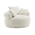 Round Lazy Sofa Chair – White/Blue/Grey/Yellow/Orange/Rose Red/Navy/Green, Single & Couple Seat