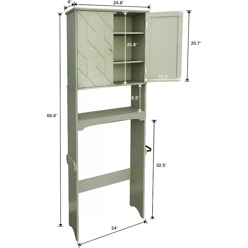 Above Toilet Storage Cabinet Spacesaver for Bathroom