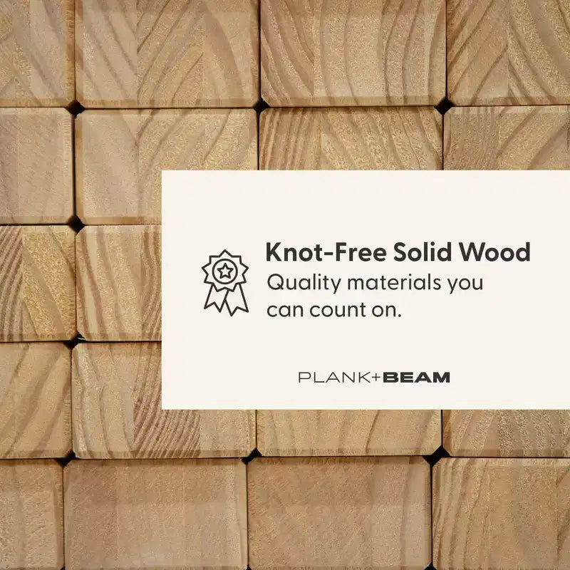 Lit double Plank+Beam Farmhouse avec tête de lit, plateforme en bois massif