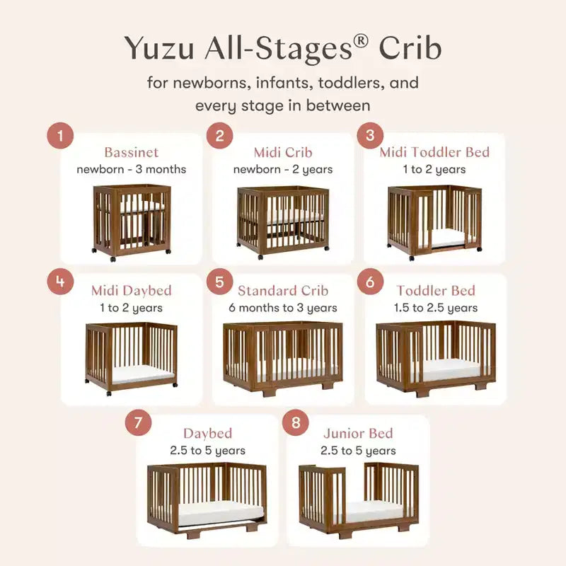 Babyletto Yuzu 8-in-1 Convertible Crib with All-Stages Conversion Kits