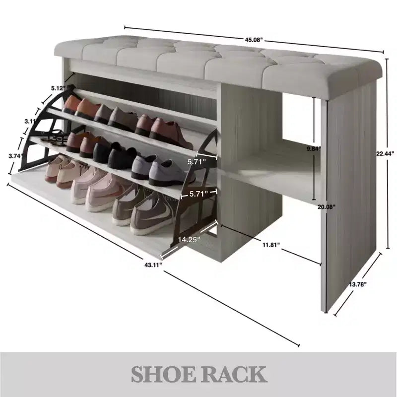 Banc à Chaussures Rangement ChaletPosh