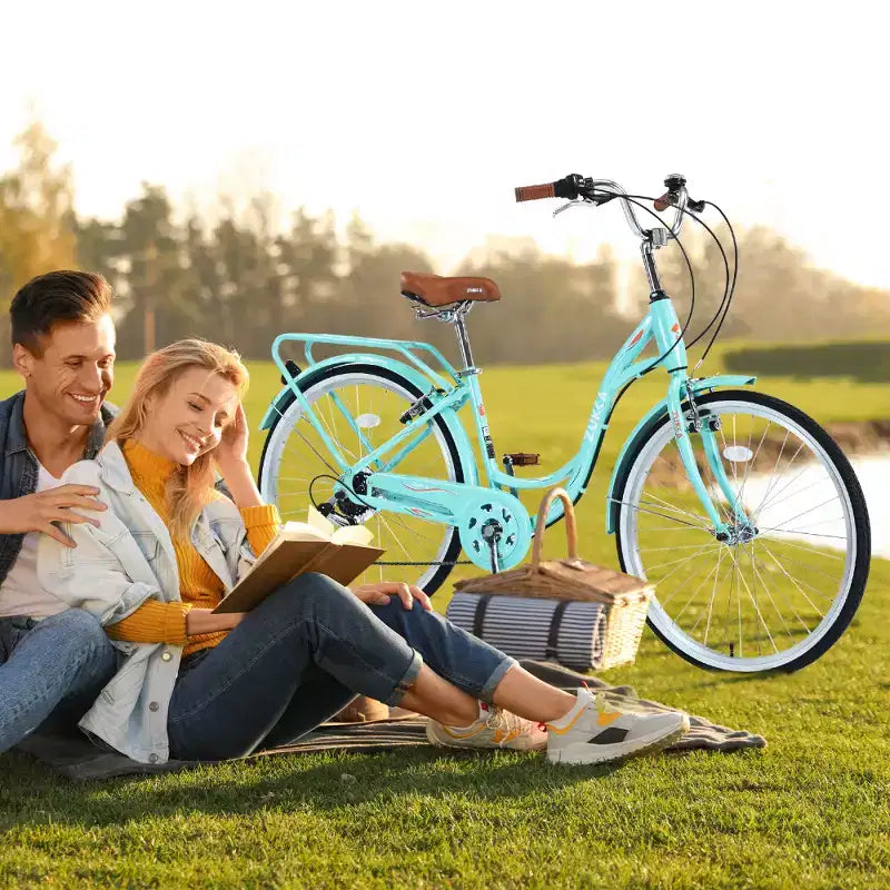 Vélo de ville femme Zeus & Ruta 24 pouces, 7 vitesses, cadre acier